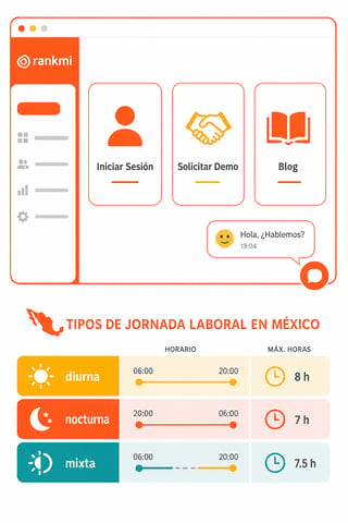 Tipos de jornada laboral en México: diurna, nocturna y mixta