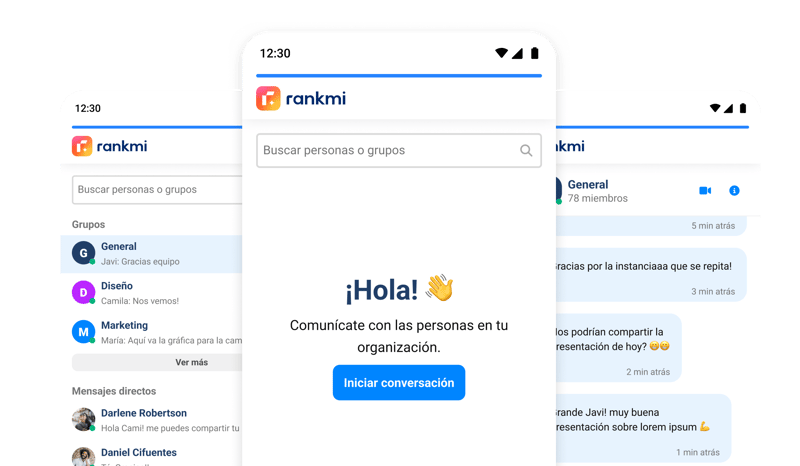 Chats Grupales y Privados Chats Grupales y Privados