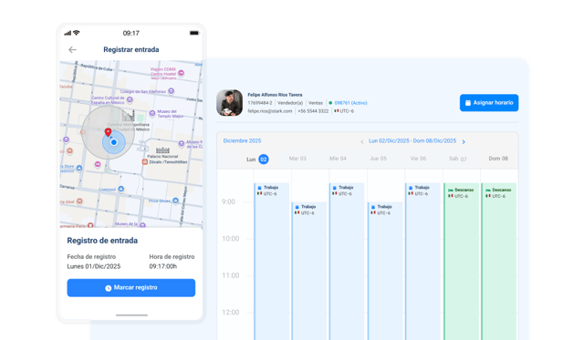 Software de asistencia integrada a nómina con horas extra automáticas