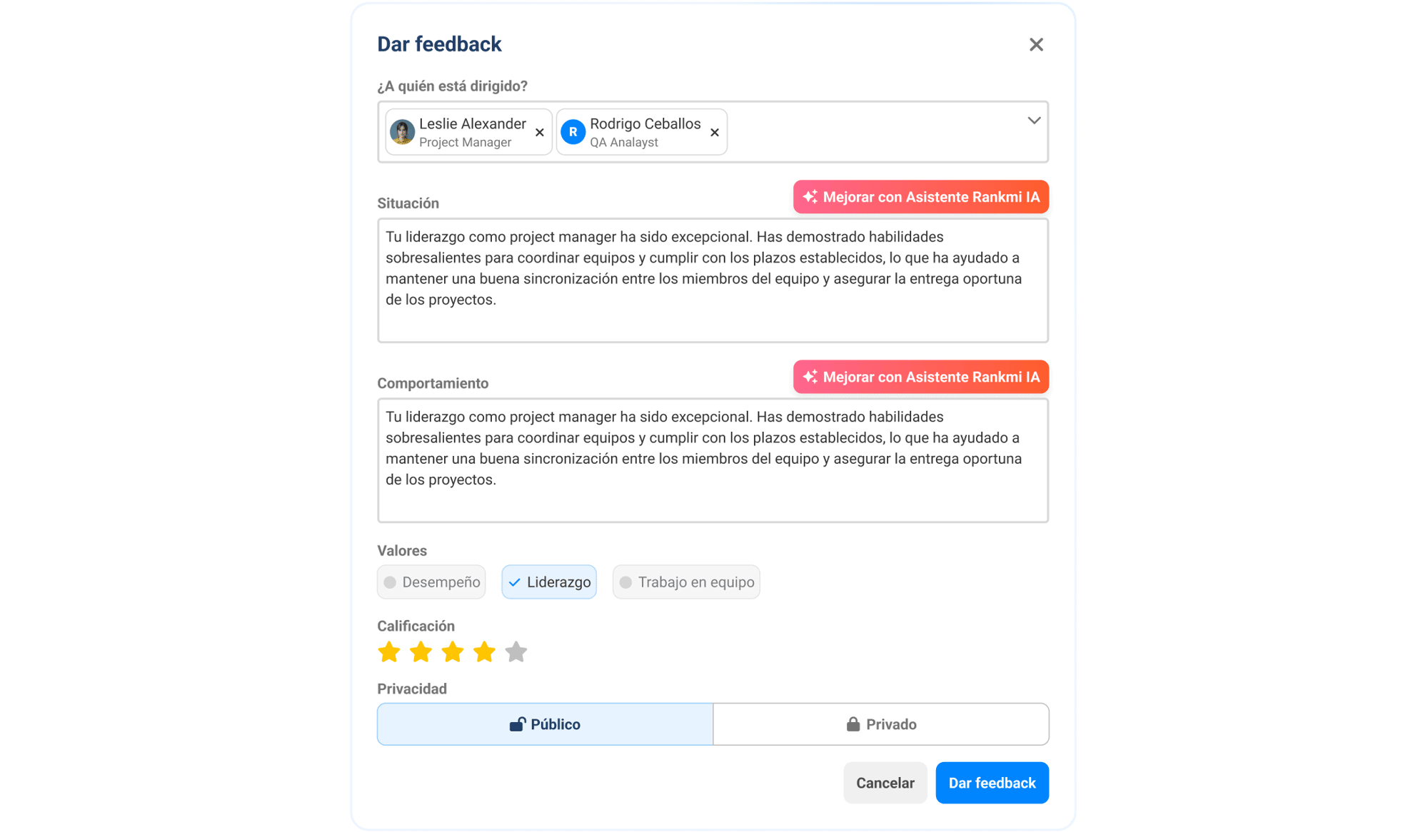 Flujos de Feedback a tu Medida