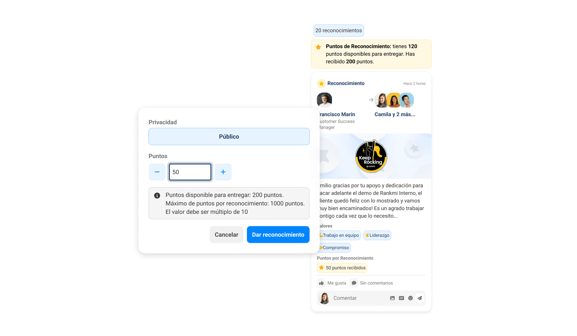 Incentiva con Reconocimientos Tangibles