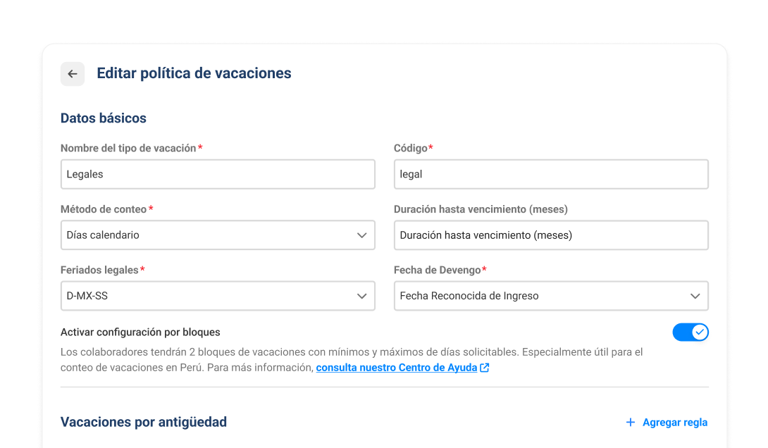Políticas Flexibles y Asignación Dinámica