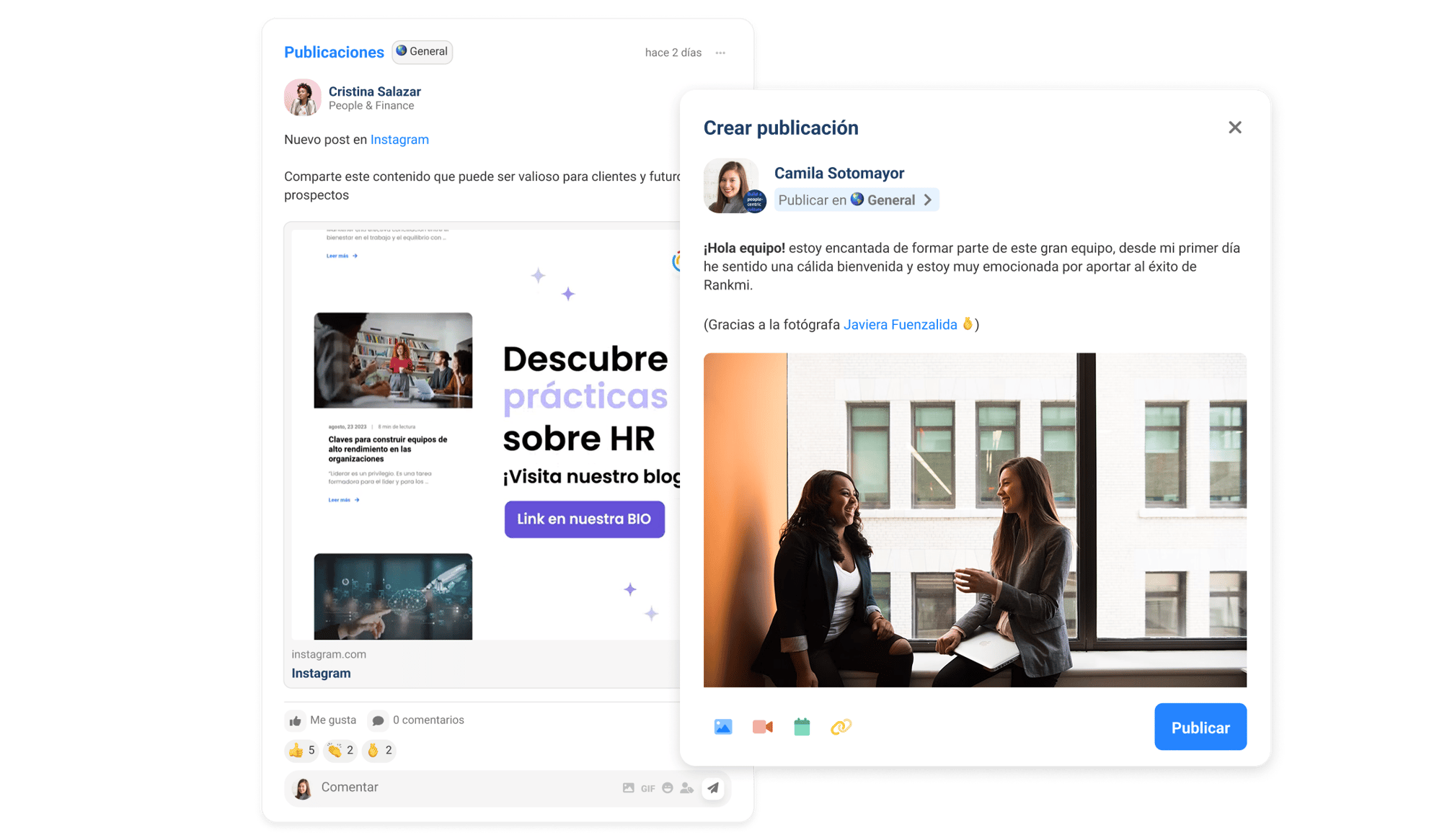 Publicaciones y Grupos