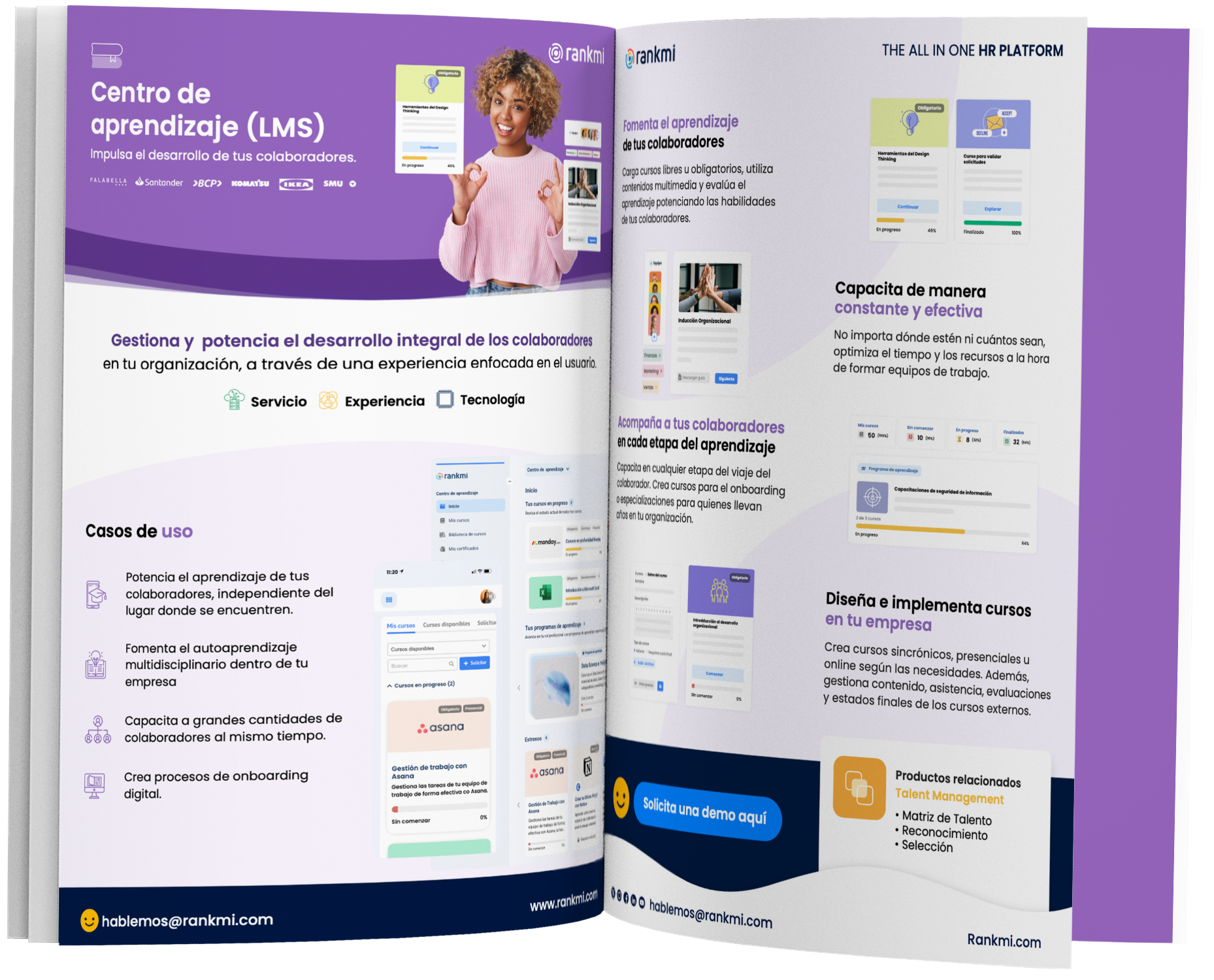 Product Sheet de Centro de Aprendizaje (LMS) by Rankmi