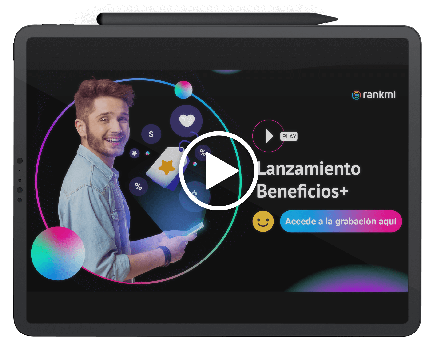 mockup ipad - lanzamiento beneficios